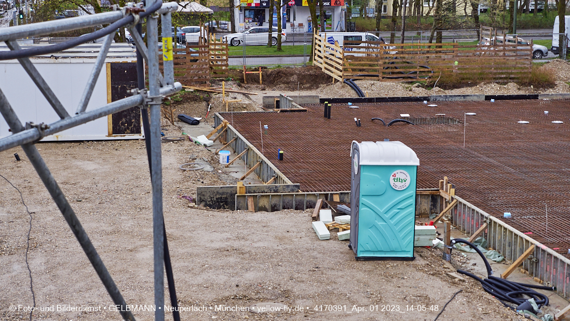 01.04.2023 - Baustelle zum Haus für Kinder in Neuperlach